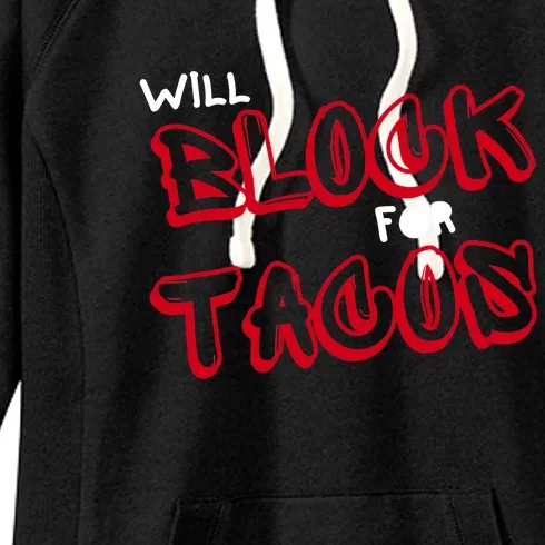 Funny Football Lineman Serving Pancakes Offensive Line Women's Fleece Hoodie