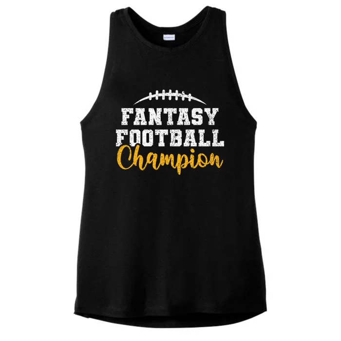 Fantasy Football League Winner Fantasy Football Champion Gift Ladies Tri-Blend Wicking Tank