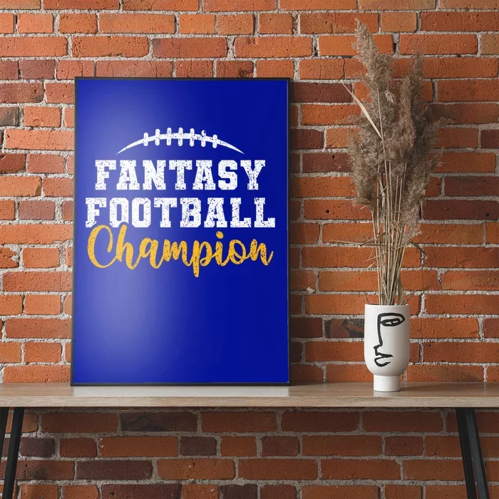 Fantasy Football League Winner Fantasy Football Champion Gift Poster