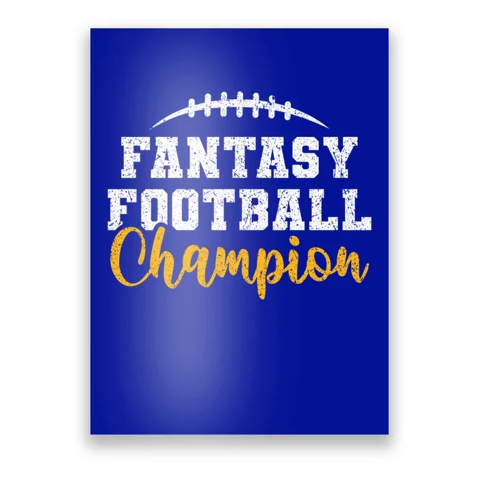 Fantasy Football League Winner Fantasy Football Champion Gift Poster