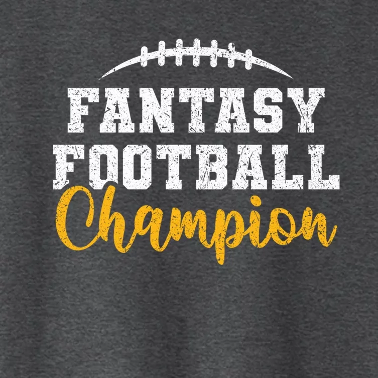 Fantasy Football League Winner Fantasy Football Champion Gift Women's Crop Top Tee