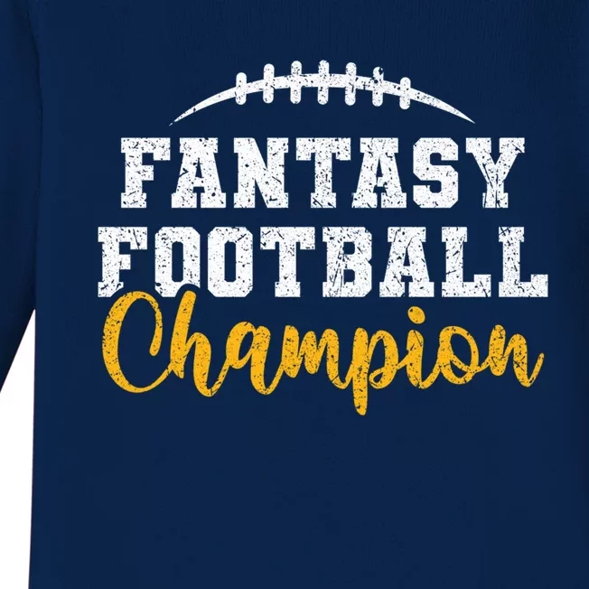 Fantasy Football League Winner Fantasy Football Champion Gift Baby Long Sleeve Bodysuit