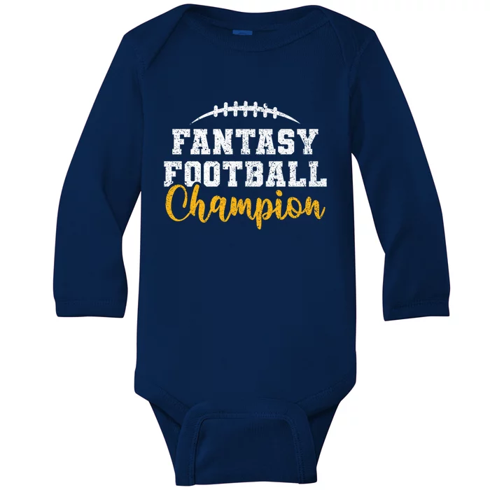 Fantasy Football League Winner Fantasy Football Champion Gift Baby Long Sleeve Bodysuit