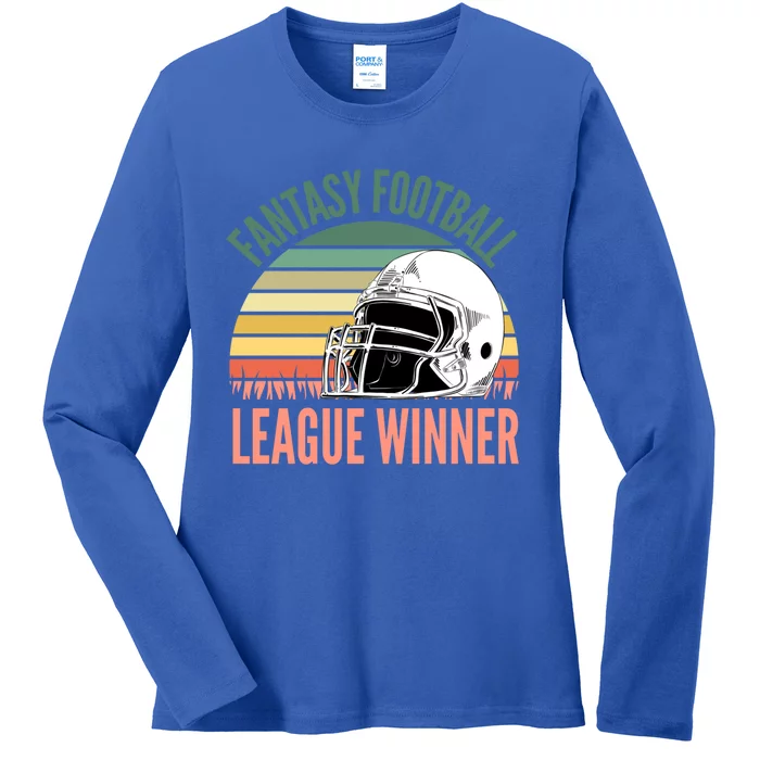 Fantasy Football League Winner Gift Ladies Long Sleeve Shirt