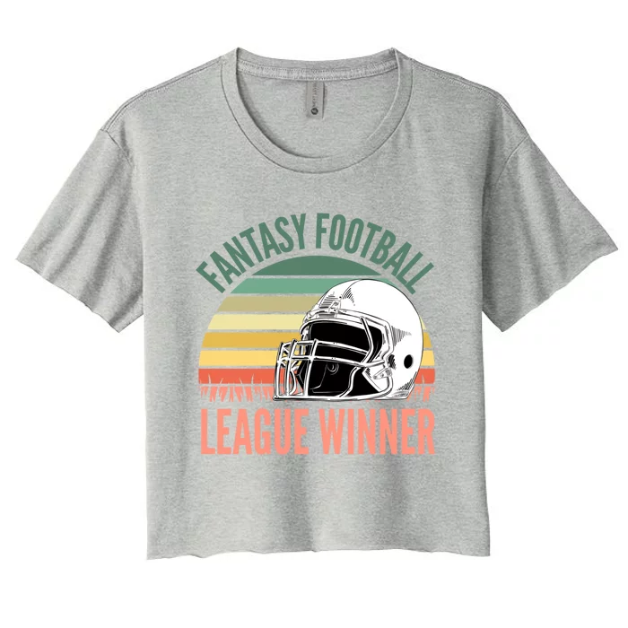 Fantasy Football League Winner Gift Women's Crop Top Tee