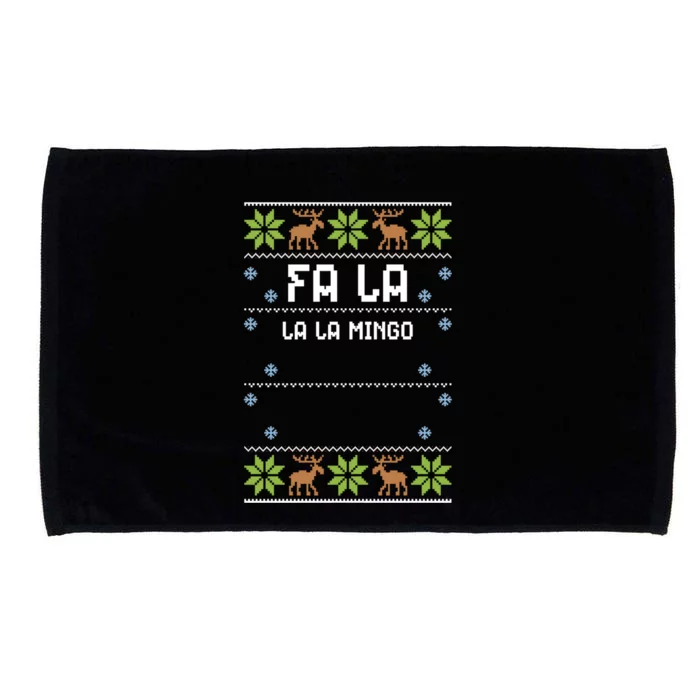 Flamingo: Fa La La La Mingo Ugly Christmas Gift Microfiber Hand Towel