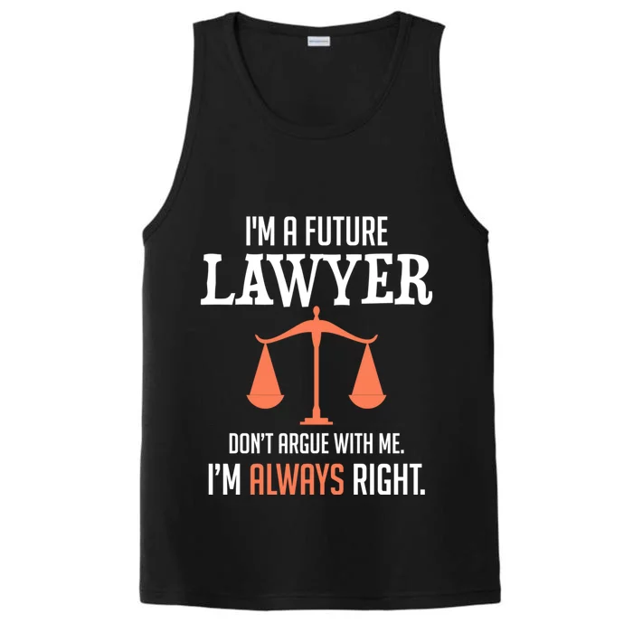 Funny Future Lawyer Law School Student Gift Meaningful Gift Performance Tank