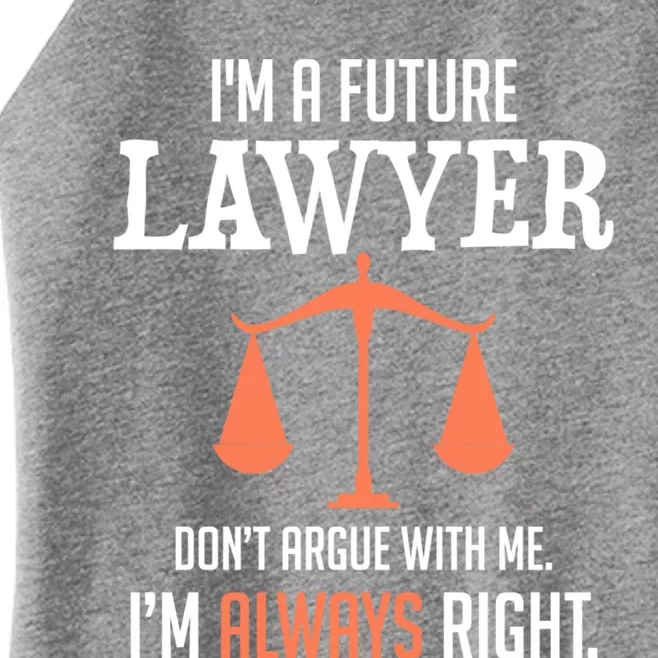 Funny Future Lawyer Law School Student Gift Meaningful Gift Women’s Perfect Tri Rocker Tank