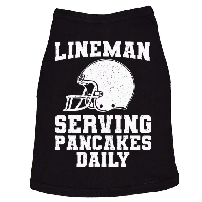 Funny Football Lineman Art For Offensive Lineman Doggie Tank