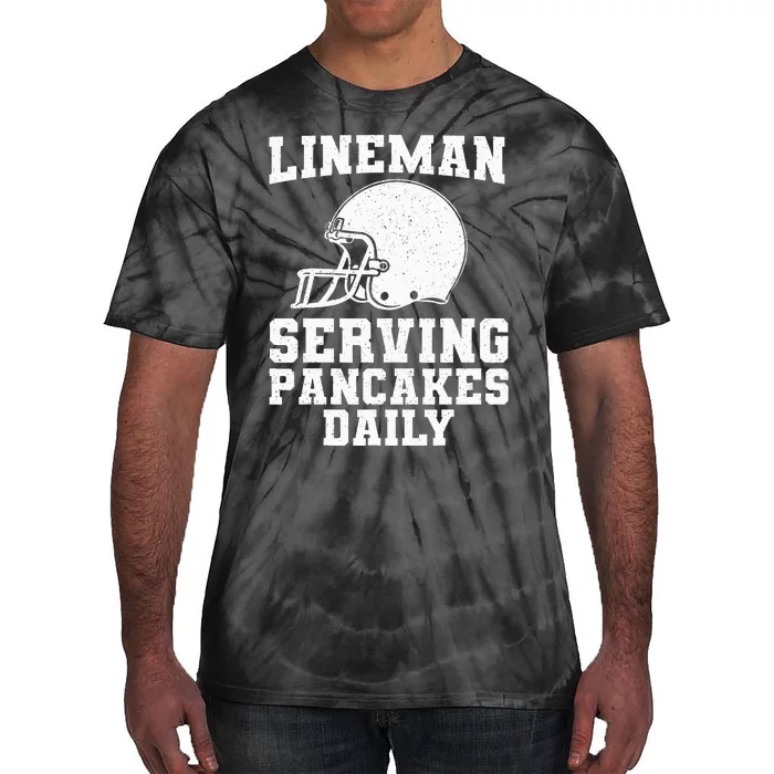 Funny Football Lineman Art For Offensive Lineman Tie-Dye T-Shirt