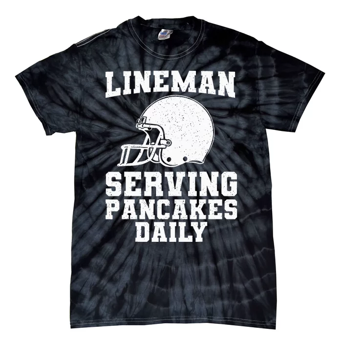 Funny Football Lineman Art For Offensive Lineman Tie-Dye T-Shirt