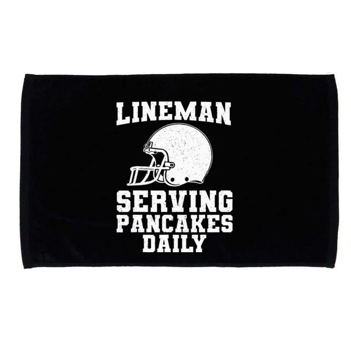 Funny Football Lineman Art For Offensive Lineman Microfiber Hand Towel