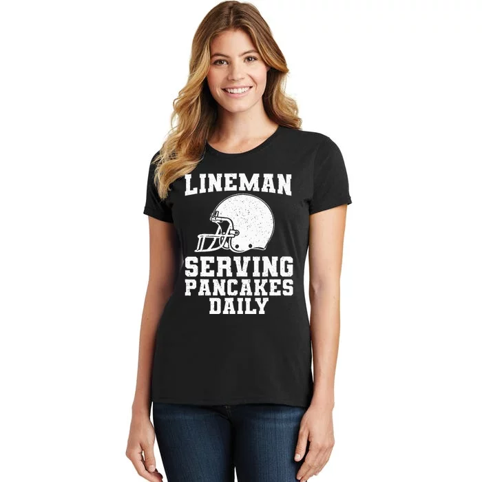 Funny Football Lineman Art For Offensive Lineman Women's T-Shirt