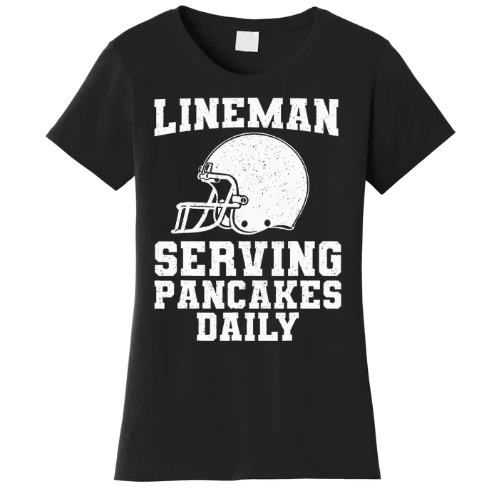 Funny Football Lineman Art For Offensive Lineman Women's T-Shirt