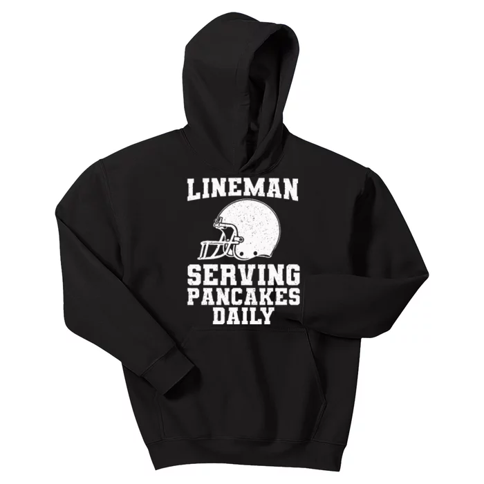 Funny Football Lineman Art For Offensive Lineman Kids Hoodie