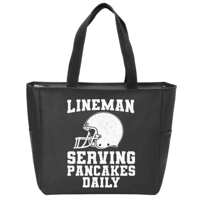 Funny Football Lineman Art For Offensive Lineman Zip Tote Bag