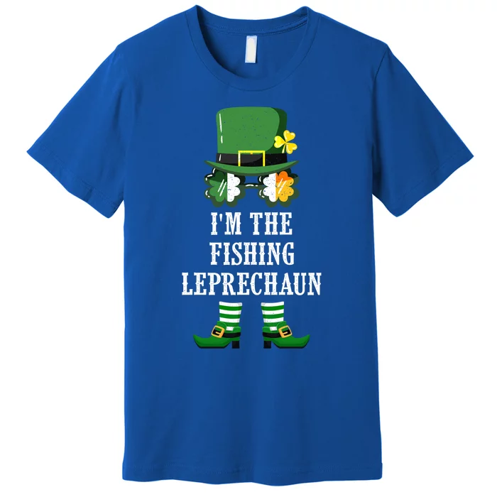 Funny Fishing Leprechaun Costume St Patrick's Day Funny Gift Meaningful Gift Premium T-Shirt