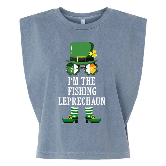 Funny Fishing Leprechaun Costume St Patrick's Day Funny Gift Meaningful Gift Garment-Dyed Women's Muscle Tee