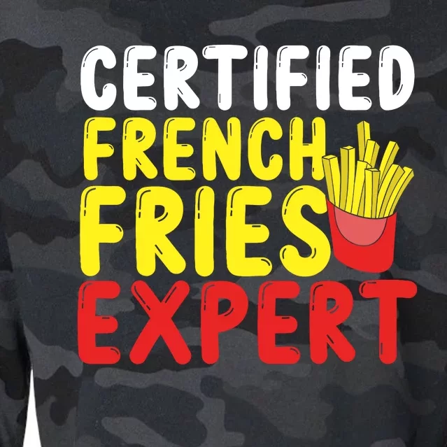 Fast Food Lover Certified French Fries Expert French Fries Cropped Pullover Crew