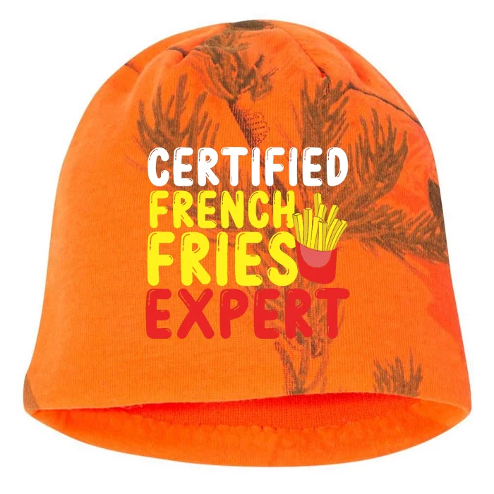 Fast Food Lover Certified French Fries Expert French Fries Kati - Camo Knit Beanie