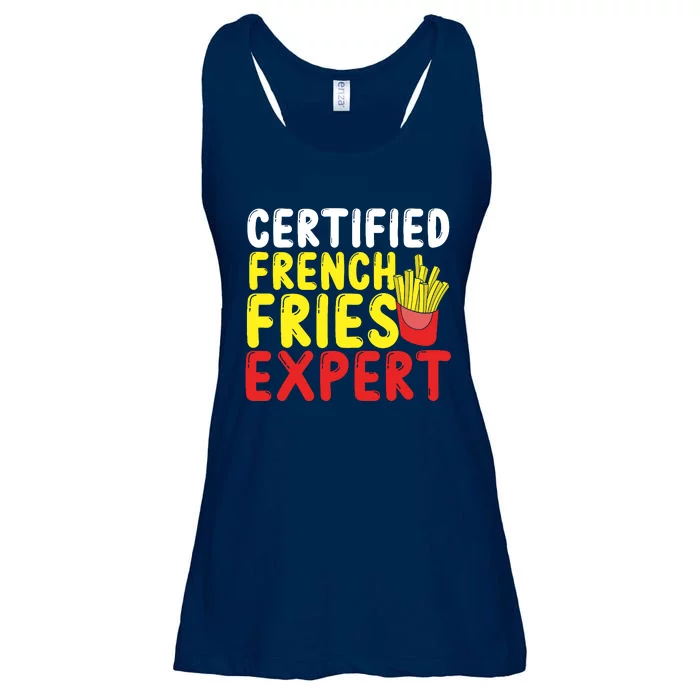 Fast Food Lover Certified French Fries Expert French Fries Ladies Essential Flowy Tank