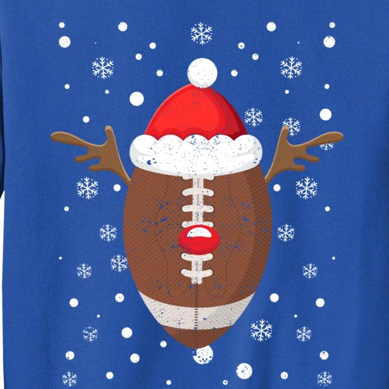 Football Fan Lover Reindeer Antlers Christmas Funny Xmas Elk Gift Sweatshirt