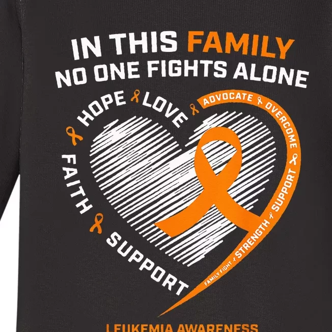 Family Fight Leukemia Awareness Products Gift Baby Long Sleeve Bodysuit