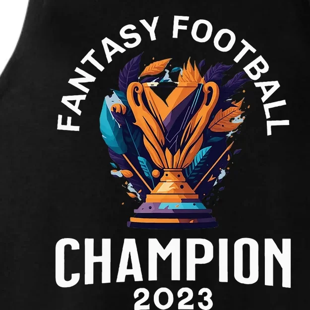 Fantasy Football League Champion Winner Ladies Tri-Blend Wicking Tank