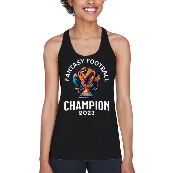 Fantasy Football League Champion Winner Women's Racerback Tank