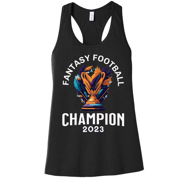 Fantasy Football League Champion Winner Women's Racerback Tank