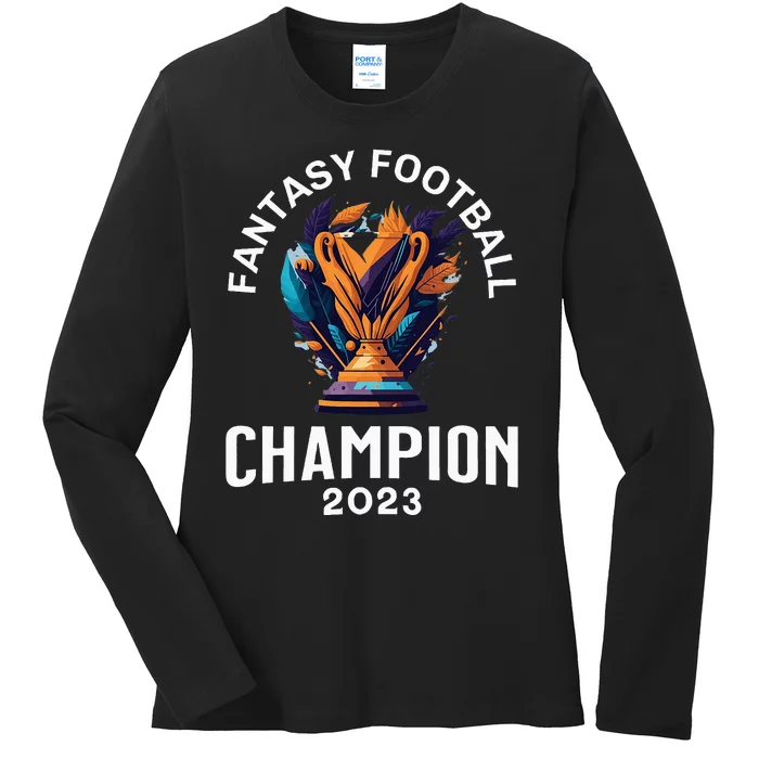 Fantasy Football League Champion Winner Ladies Long Sleeve Shirt