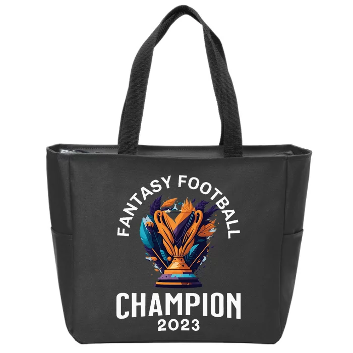 Fantasy Football League Champion Winner Zip Tote Bag