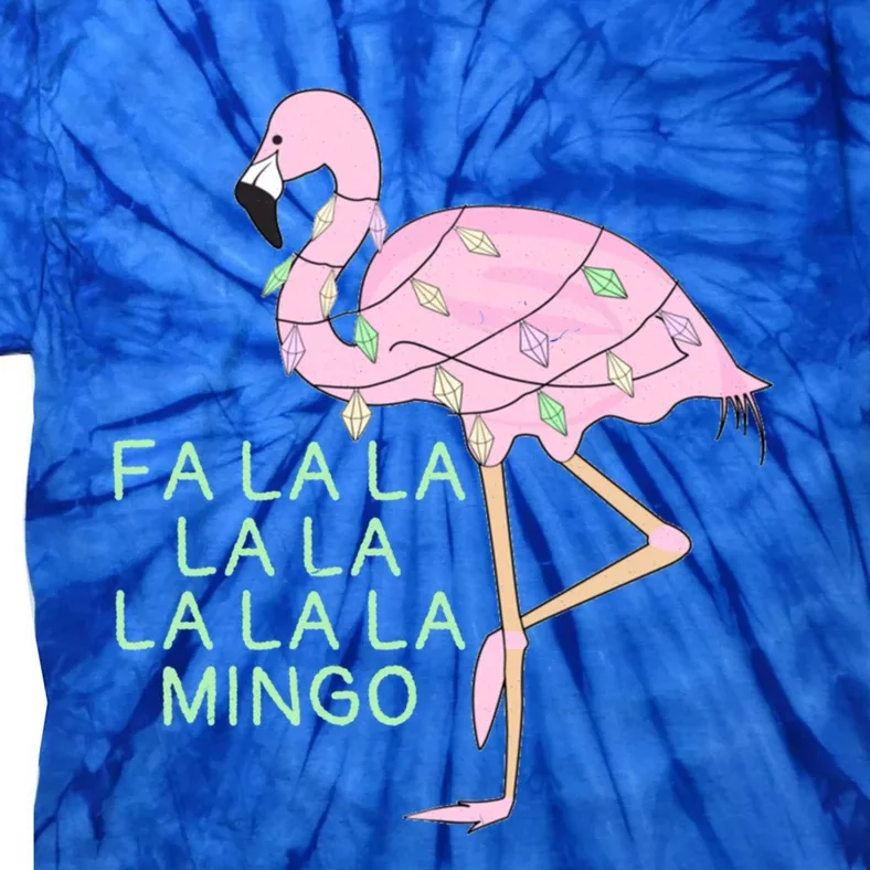 Funny Fa La La La Mingo Flamingo Christmas Gift Tie-Dye T-Shirt