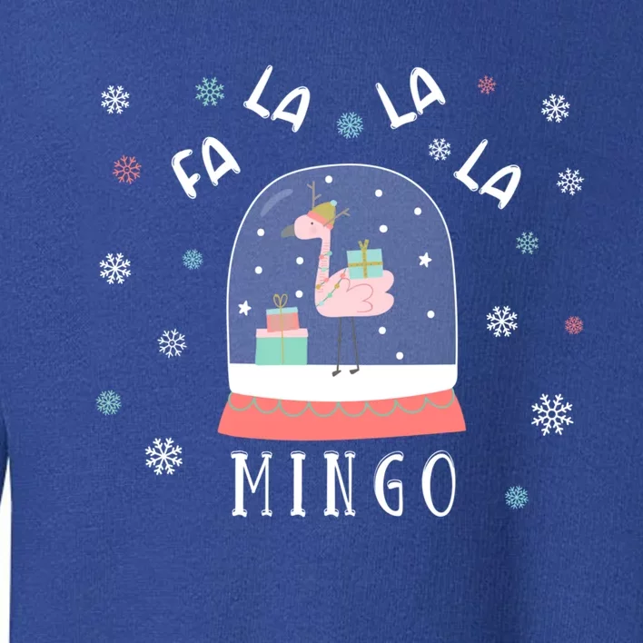 Funny Fa La La Mingo Christmas Falala Snow Flamingo Cute Cute Gift Toddler Sweatshirt