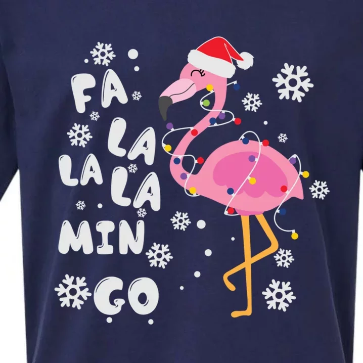 Funny Fa La Mingo Ugly Christmas Flamingo Cute Gift Sueded Cloud Jersey T-Shirt