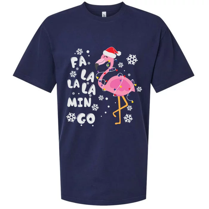 Funny Fa La Mingo Ugly Christmas Flamingo Cute Gift Sueded Cloud Jersey T-Shirt