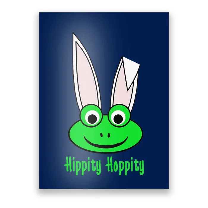 Funny Frog Lovers Cute Bunny Ears Hippity Hoppity Poster