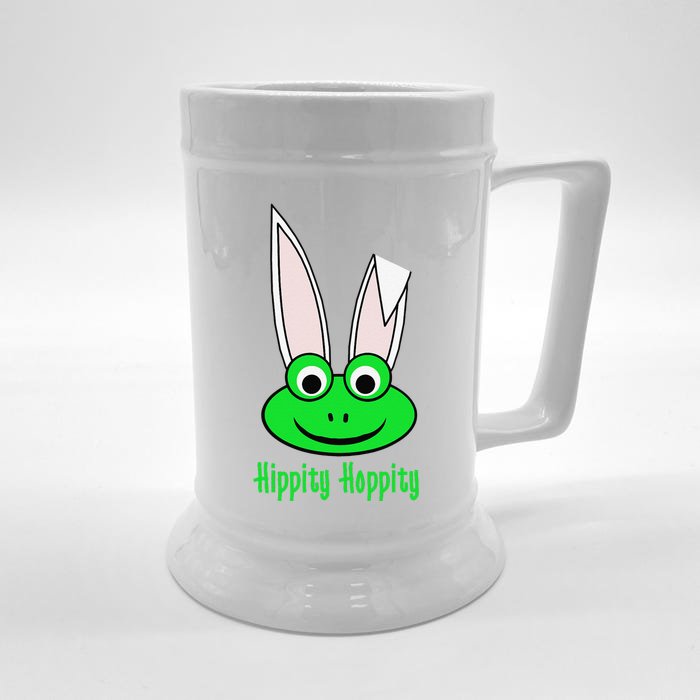 Funny Frog Lovers Cute Bunny Ears Hippity Hoppity Front & Back Beer Stein