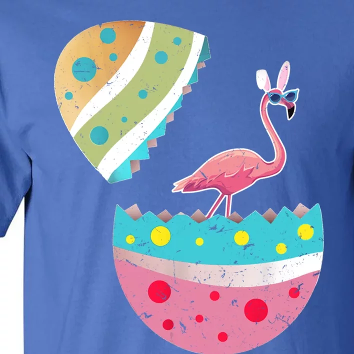 Funny Flamingo Lover Easter Egg Bunny Costume Easter Day Gift Tall T-Shirt