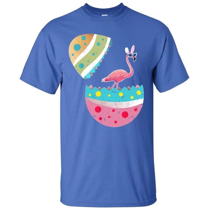 Funny Flamingo Lover Easter Egg Bunny Costume Easter Day Gift Tall T-Shirt