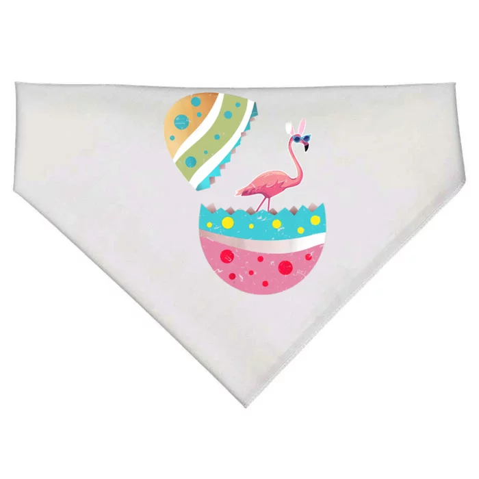 Funny Flamingo Lover Easter Egg Bunny Costume Easter Day Gift USA-Made Doggie Bandana