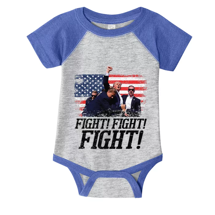 Fight Fist Legend Trump 2024 Survived Shot At Election Rally Infant Baby Jersey Bodysuit