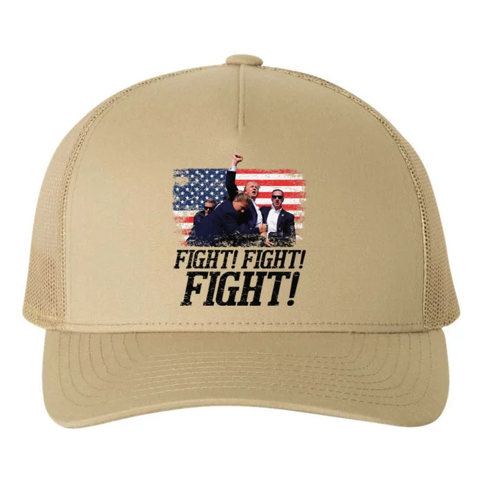 Fight Fist Legend Trump 2024 Survived Shot At Election Rally Yupoong Adult 5-Panel Trucker Hat