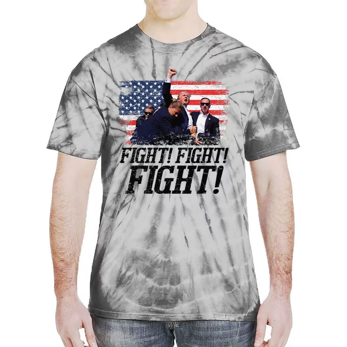 Fight Fist Legend Trump 2024 Survived Shot At Election Rally Tie-Dye T-Shirt