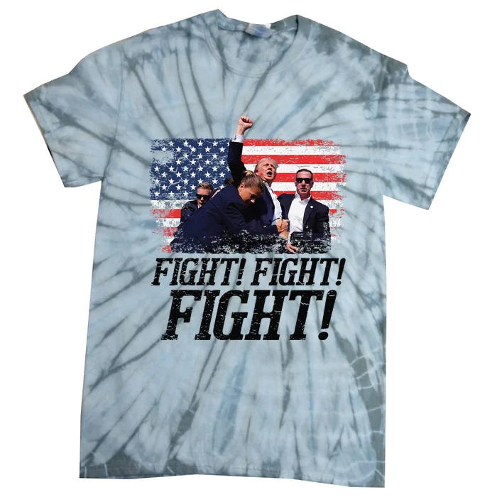 Fight Fist Legend Trump 2024 Survived Shot At Election Rally Tie-Dye T-Shirt