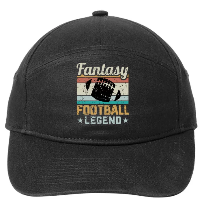 Fantasy Football Legend Retro Style 7-Panel Snapback Hat