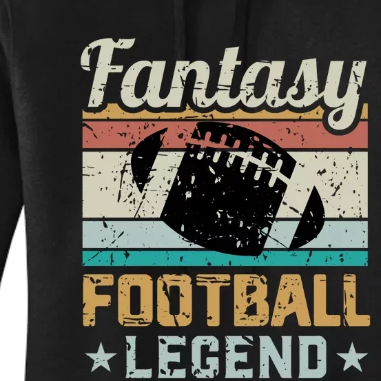 Fantasy Football Legend Retro Style Women's Pullover Hoodie