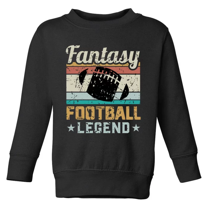 Fantasy Football Legend Retro Style Toddler Sweatshirt