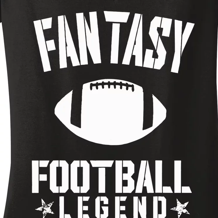 Fantasy Football Legend Fans Awesome Cool Gift Women's V-Neck T-Shirt