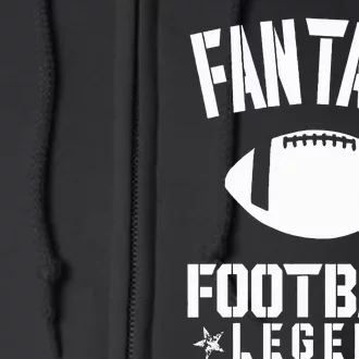 Fantasy Football Legend Fans Awesome Cool Gift Full Zip Hoodie